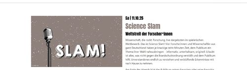 Science Slam Wettstreit der Forscher*innen