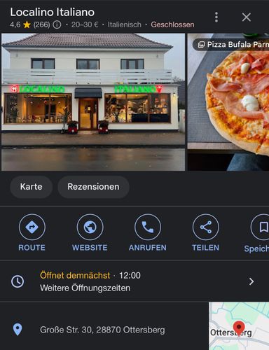 Italienisch Essen gehen