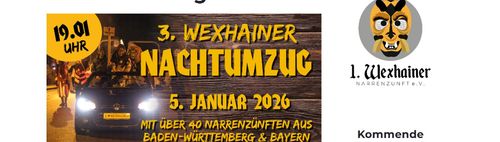 Nachtumzug im Fackelschein mit Guggenmusik + Fasnetsfeuer zur Guggenparty im  Himmelsgarten