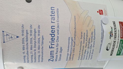 Konzert: Zum Frieden raten