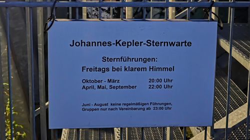Sternführung in der Sternwarte in Weil der Stadt 