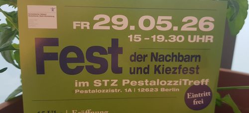 Fest der Nachbarn und Kiezfest 15 - 19:30 Uhr - live mit der Alex-Band ab 17 Uhr