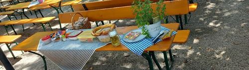 Der Biergarten "Aubinger Einkehr"  ....